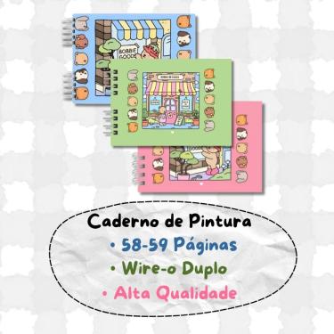 Imagem de Kit 3 Cadernos De Pintura Infantil Wire-o Duplo 58-59 Páginas