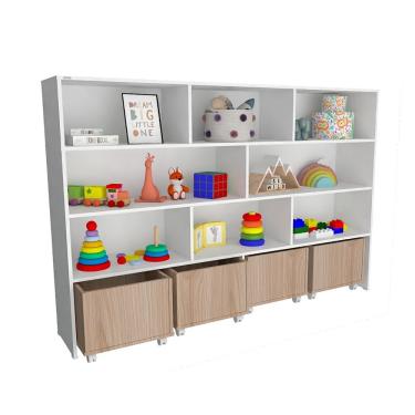 Imagem de Organizador Infantil De Brinquedos Com Baús Nando 100% Mdf