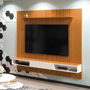 Imagem de Painel para TV até 75 Polegadas Ripado 1 Prateleira Croácia 220cm - Vi