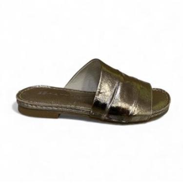 Imagem de Chinelo Feminina Moscardini em Couro 347416 Prata Velho 34-Feminino