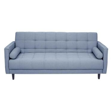 Imagem de Sofá Cama Brooklyn Listrado Azul Westwing - Westwing Collection, Azul,