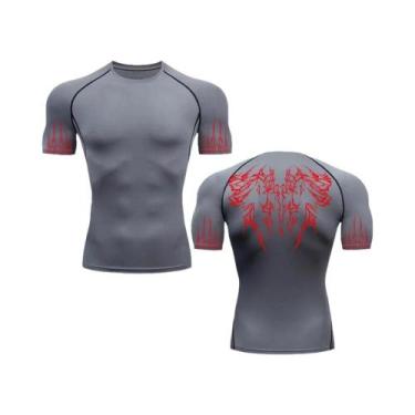 Imagem de Camiseta Masculina De Secagem Rápida Com Estampa Gótica, Respirável, E