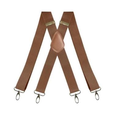 Imagem de Suspensórios Masculinos Reforçados Ajustáveis Elásticos Vintage 35cm E