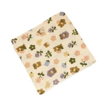 Imagem de Manta De Algodão Muslin Para Bebês, Macia E Respirável, Com Estampa De
