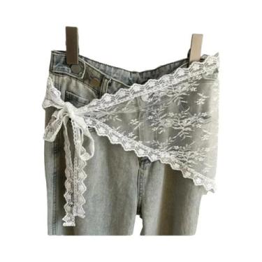 Imagem de Saia Curta Triangular Com Renda De Primavera, Meia Saia, Cortina De Bu