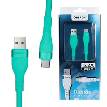 Imagem de Cabo USB Tipo C Celular 5.2A cabo 1M OR-C001/C1 Azul bebe