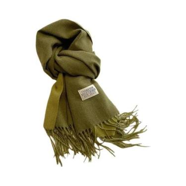 Imagem de Cachecol Feminino De Caxemira Quente Para Inverno, Estilo Coreano, Tri
