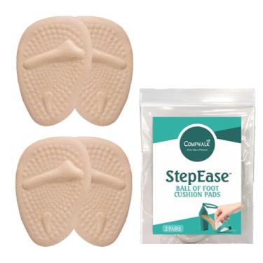 Imagem de Comfwalk StepEase - Almofada de gel no meio do pé para alívio da dor de futebol - Almofada macia para pé de salto alto, sapatilhas e sapatos de terno - absorvente de choque, antiderrapante