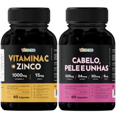 Imagem de Vitamina C + Zinco Vitaease 1000 mg | 60 Cápsulas (Vitamina C + Zinco + Cabelo Pele e Unhas)