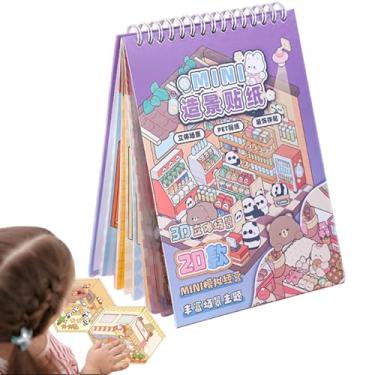 Imagem de Adesivos de cena 3D - Adesivos de cena de casa de scrapbook - Enfeite de diário de scrapbook estético para crianças, meninos, meninas