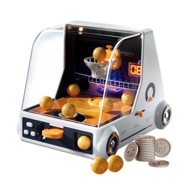 Imagem de Jogo de mesa de basquete - Brinquedo de lançamento de basquete de mesa | Brinquedo de bola de lançamento interativo - para ambientes internos de trabalho, casa, quarto, escola, sala de aula, jardim de