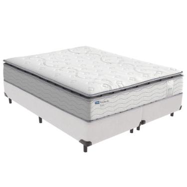 Imagem de Cama Box Branco E Colchão Amsterdã Molas Ensacadas Queen Probel