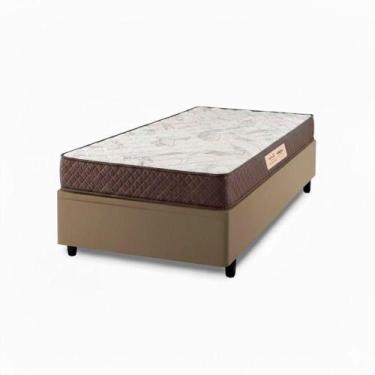 Imagem de Conjunto Box Baú Solteiro Prince Colchão Ecoline Tabaco Floral - ECOFL