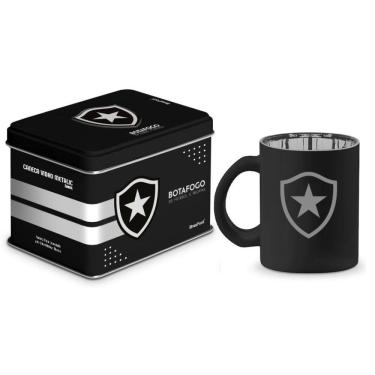 Imagem de Caneca de Vidro Diamond Metalic Lata - Botafogo - 300ml - Brasfoot 