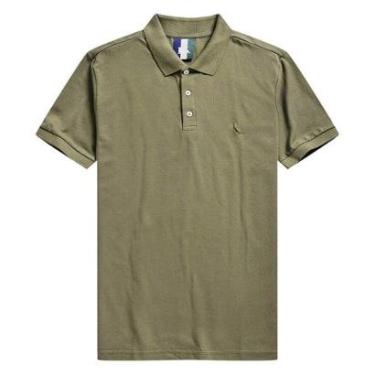 Imagem de Camisa Polo Reserva Piquet Clássica Algodão Azul Claro-Masculino