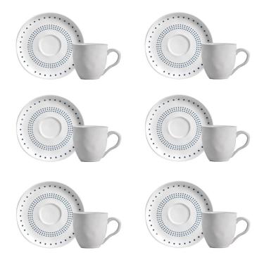 Imagem de Conjunto De Xícara De Cafezinho Com Pires 06 Peças Bio Astral Porto Brasil