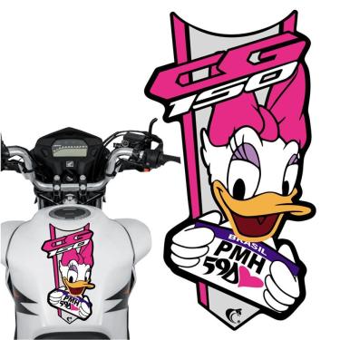 Imagem de Adesivo Faixa Gravata Sem Resina Moto Cg 150/160 Margarida Rosa Cor Cg 150