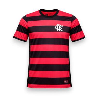 Imagem de Camisa Flamengo Masculina Listrado Rubro Negro Licenciado - Coimbra, P