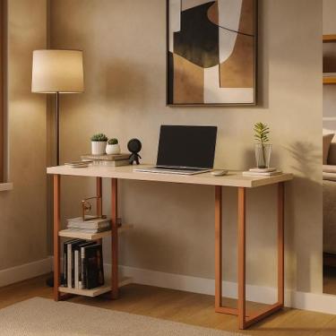 Imagem de mesa de estudo para quarto escritório sala com prateleiras mali 1,20m 