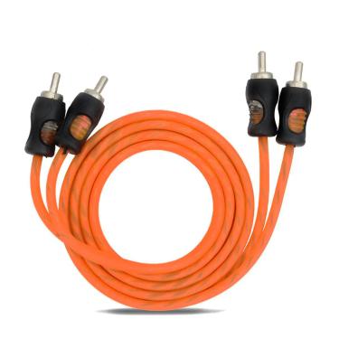 Imagem de Cabo Coaxial RCA KX3 5 Metros 5mm Flexível Laranja Dupla Blindagem