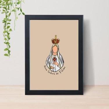 Imagem de Quadro Frases Católicas Devoção Fé A4 C/ Moldura e Vidro 07 Cor: Preto