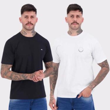 Imagem de Kit 02 Camisetas Nicoboco Branca e Preta, GG