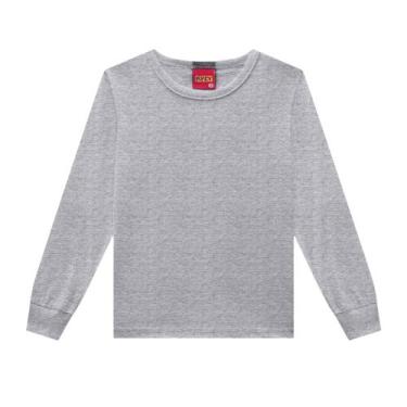 Imagem de Camiseta Infantil Menino Manga Longa Kyly em Algodão Básica Tamanho:14