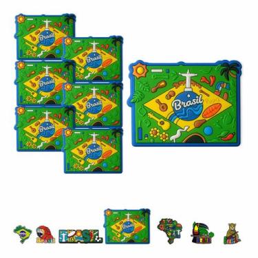 Imagem de 12 Imãs de Borracha Turístico Bandeira Cultural Brasil - Portal da 25