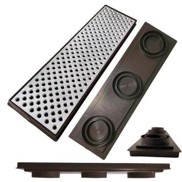 Imagem de Ralo Alumínio Perfurado para Laje 15x50 Quintal Varanda Sacada Anti In