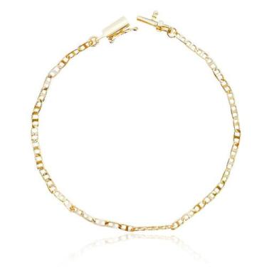 Imagem de Pulseira Piastrine Banhada em Ouro com Fecho Canhão - Tropical Joias ,