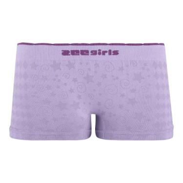 Imagem de Calcinha Boxer Infantil Jacquard Lilás Zee Rucci, G