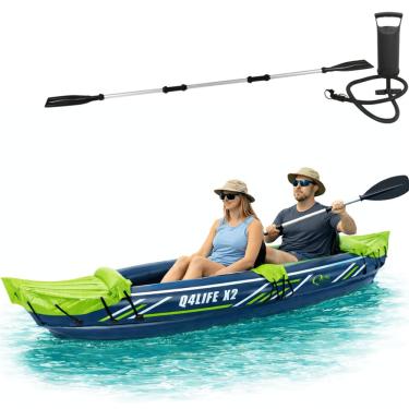 Imagem de Caiaque Inflável Importway 2 Q4life X 2 Pessoas Kit de Acessórios