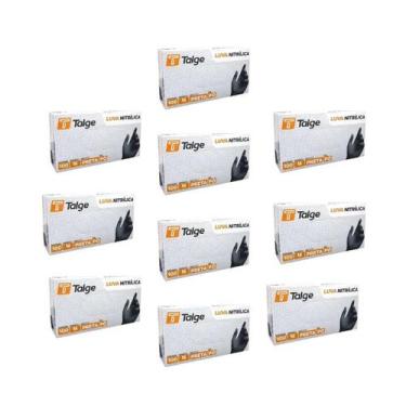 Imagem de Luva Nitrílica Sem Pó Preta Talge, 1000 unidades, P