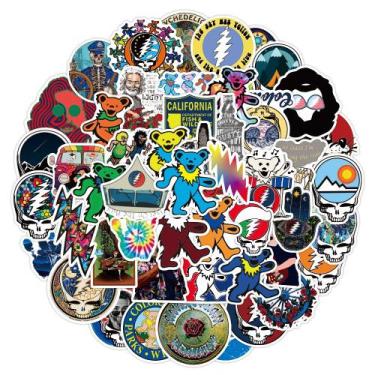 Imagem de Adesivos Gratefuls Deads, vinil impermeável, anime, 50 unidades/lote -
