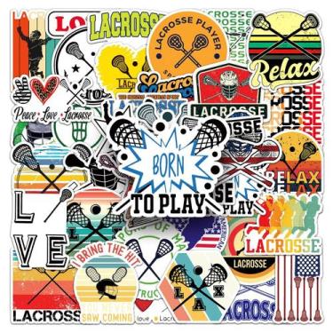 Imagem de Adesivos de lacrosses, esportes, vinil impermeável, anime, 50 unidades