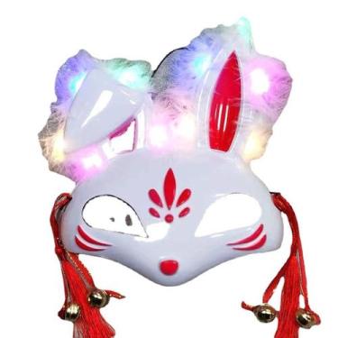 Imagem de Máscara de Halloween Glitter Feather Glowing Half-Face Menina - yiweis