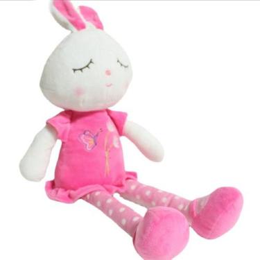 Imagem de Boneca de brinquedo de pelúcia Baby Pink Rabbit 50 cm de altura - Yiwe