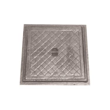 Imagem de Tampa Tampão de Chão Simples Ferro Fundido Inspeção 30x30cm