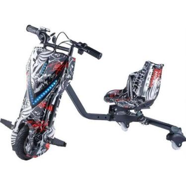 Imagem de Patinete Elétrico Triciclo Infantil Drift 350w 36v - Azul Car, Branco,
