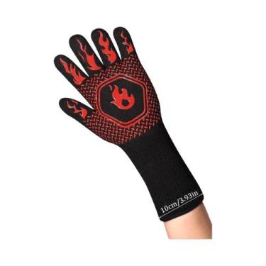 Imagem de Luvas De Churrasco Resistentes a Altas Temperaturas E À Prova De Fogo,