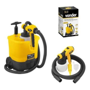 Imagem de Pistola Elétrica Pintura Com Rodas Hvlp Vonder Pev750 - 110v