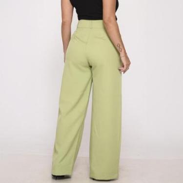 Imagem de Calça Pantalona Alfaiataria Feminina Social Cor:;Tamanho:GG;Gênero:Feminino-Feminino