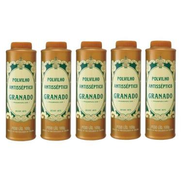 Imagem de talco granado antisséptico tradicional para pés axilas combate frieira