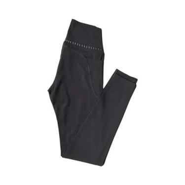 Imagem de Calças De Yoga Femininas De Cintura Alta Em Tom Nude, Justas E Com Efe