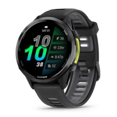 Imagem de Relógio Garmin Forerunner 970 Music AmoLED Cinza Em Titânio Dlc Preto 47mm