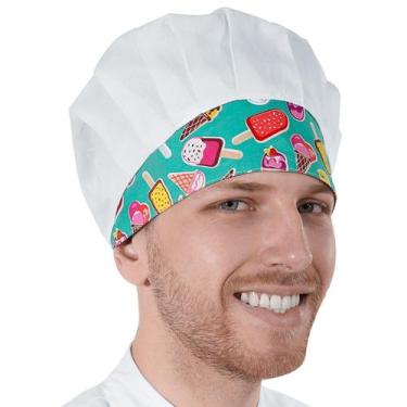 Imagem de Touca Gorro Para Chef Cozinha Unissex Estampas Variadas Cores Outlet D