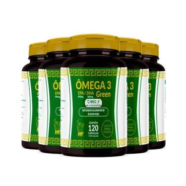 Imagem de 5x Omega 3 Puro 1000mg 120caps Alto Teor Epa 540 E Dha 360 - HF SUPLEM