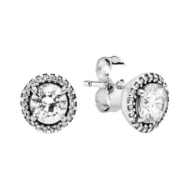 Imagem de Brincos De Prata 925 Femininos Com Argola Dupla E Estrela  Joia Da Mod