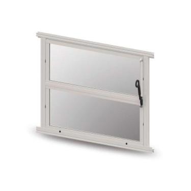Imagem de Janela Basculante Branca 60x40cm Abertura em Alumínio com Vidro Branco Alumasa