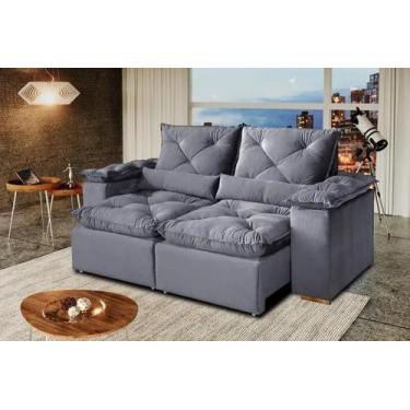 Imagem de Sofa retratil e reclinavel grecia 2m - 2 modulos - cinza - RUDRACK